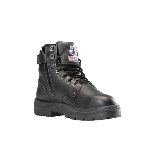 Picture of Steel Blue Argyle Zip Lace up Boot TPU Sole
